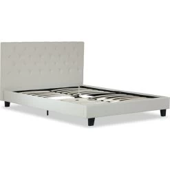 Windsor Double Linen Bed Frame In Cream