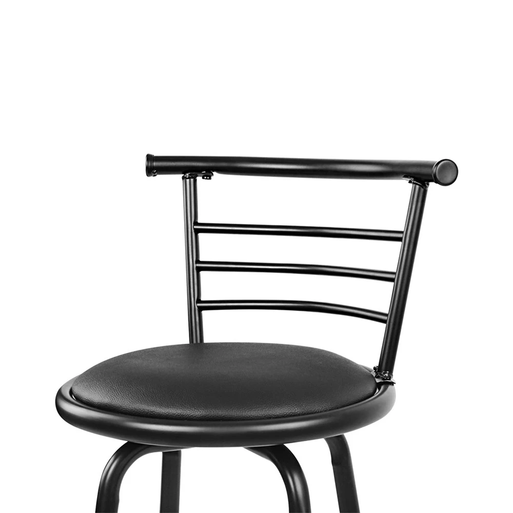 Artiss 2x Bar Stools Leather Stool Swivel Kitchen Chairs - Image 5