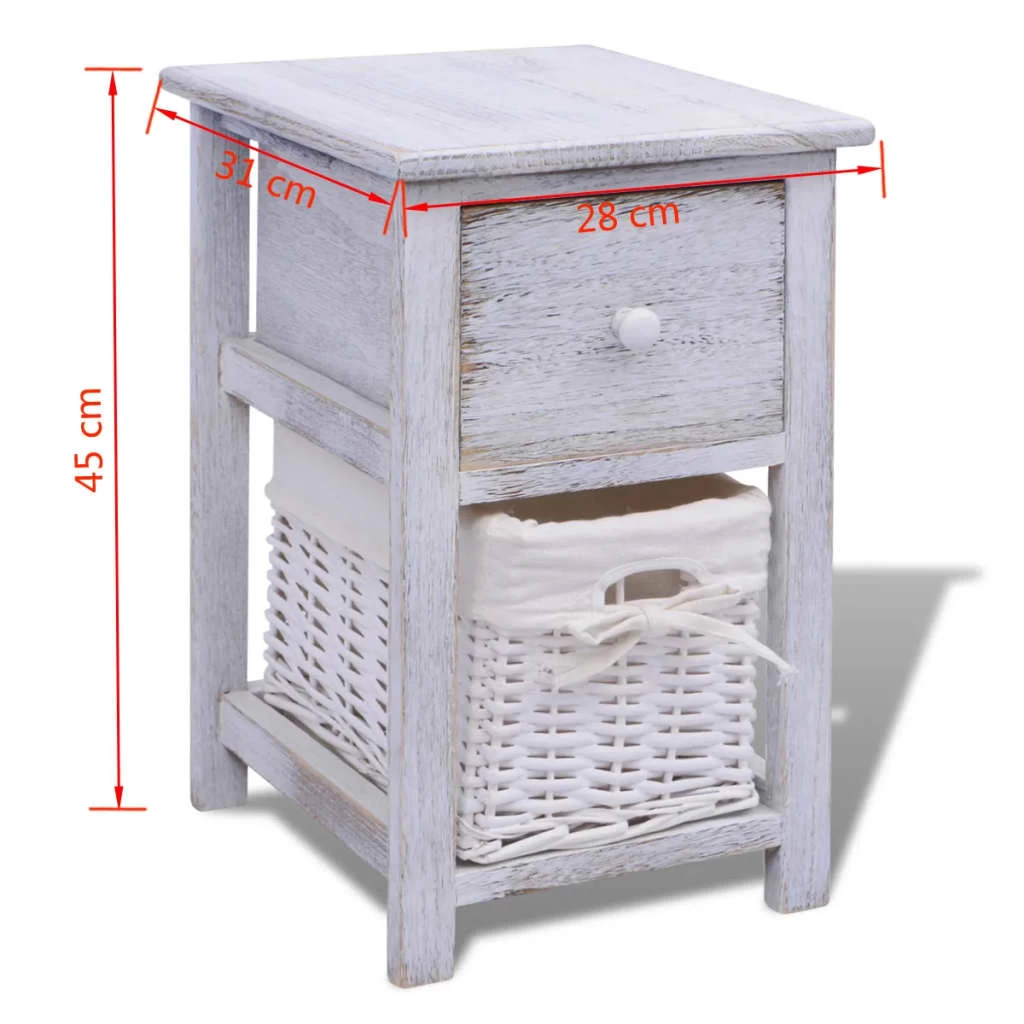 Bedside Cabinets 2 Pcs Wood White VidaXL - Image 5