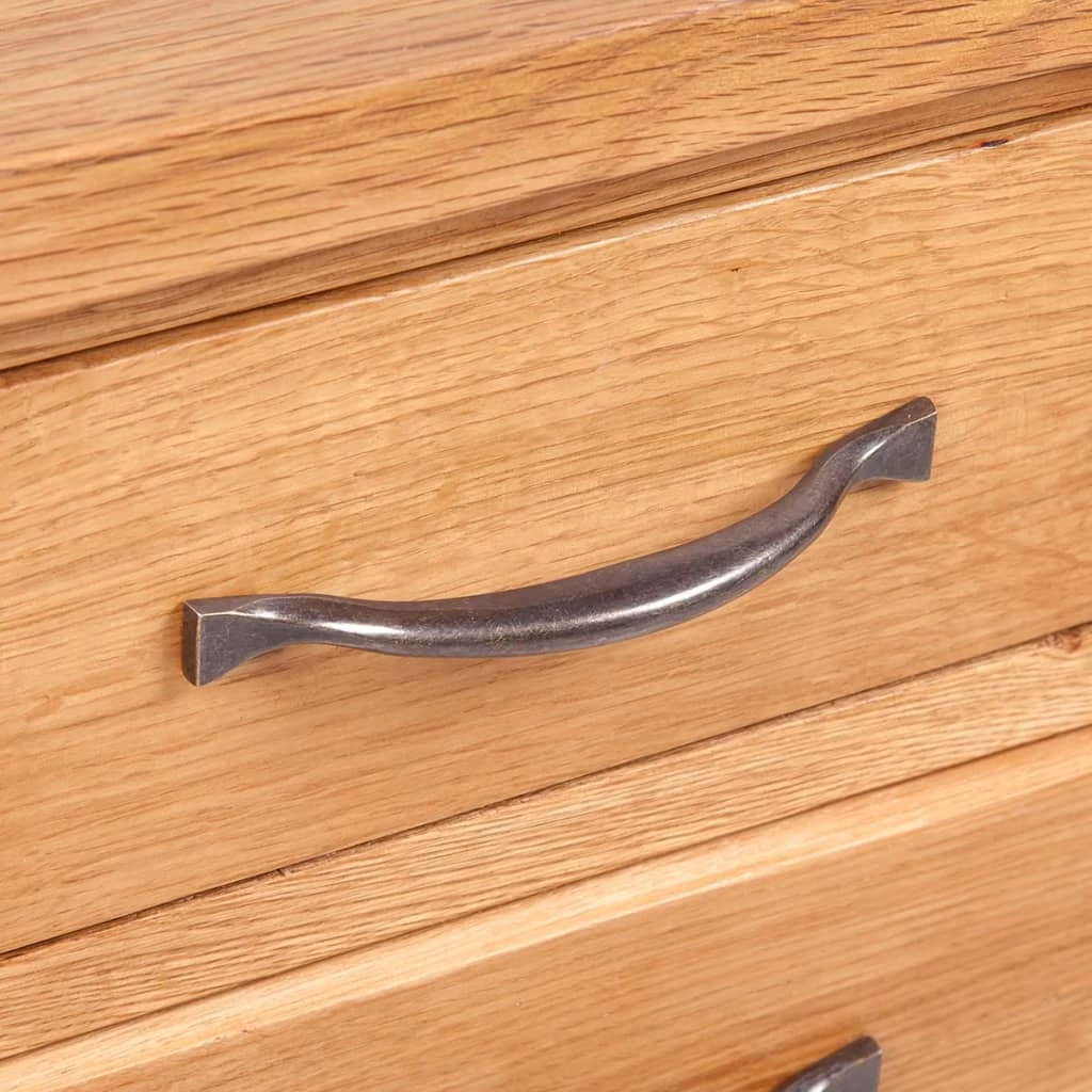 Nightstand With 3 Drawers 40x30x54 Cm Solid Oak Wood VidaXL - Image 4