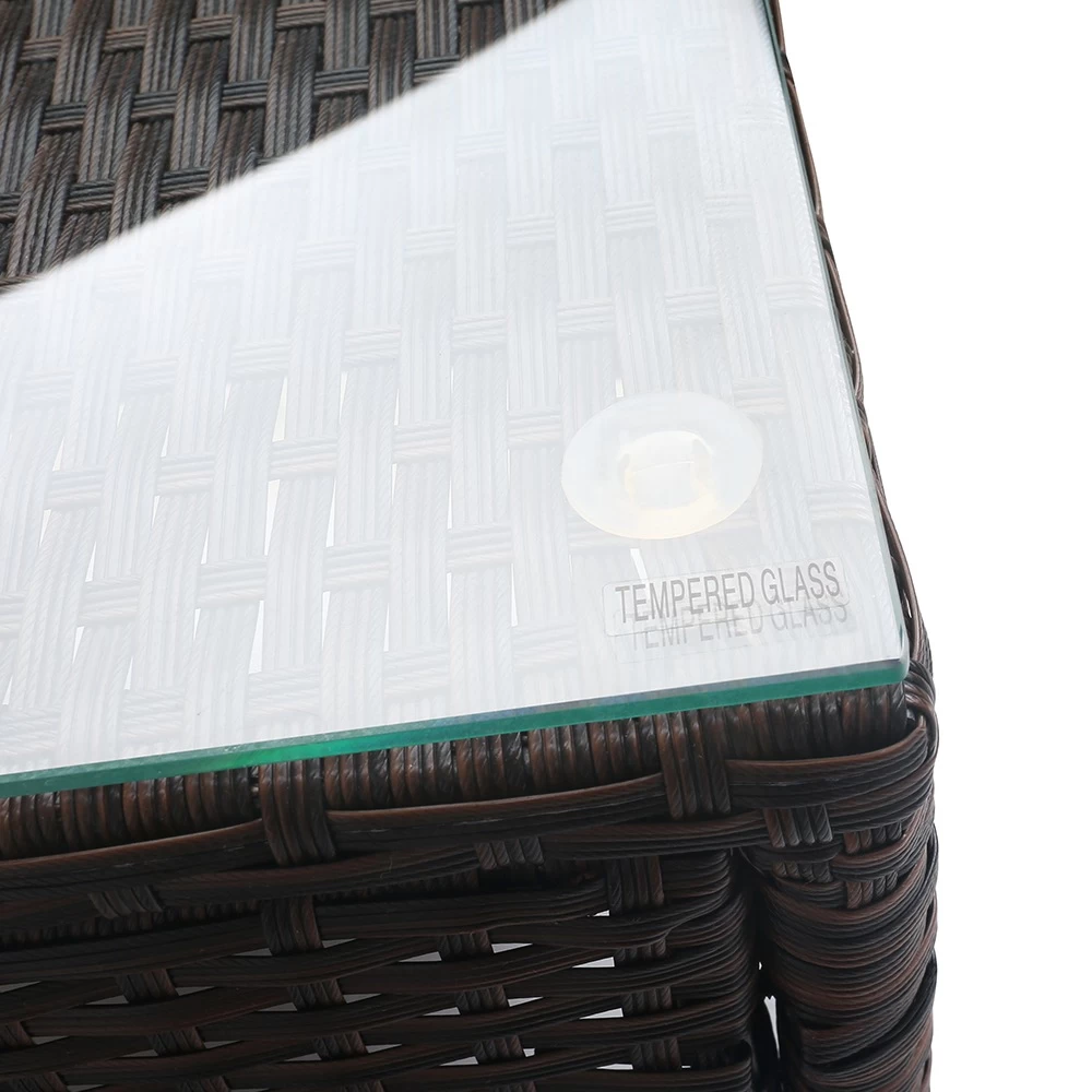 Gardeon 3 Piece Outdoor Dining Setting Patio Furniture Bistro Set Table And Chairs Wicker - Image 8