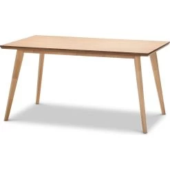 Scandinavian Wood Dining Table In Natural Oak 150cm