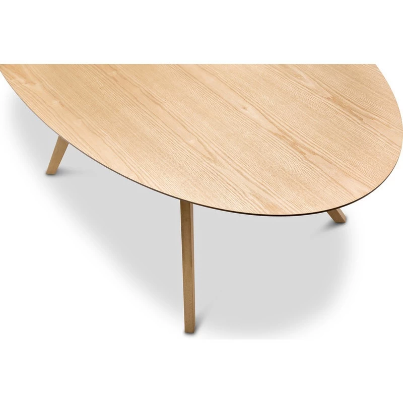 Scandinavian Oval Wooden Dining Table In Oak 1800mm - Image 4