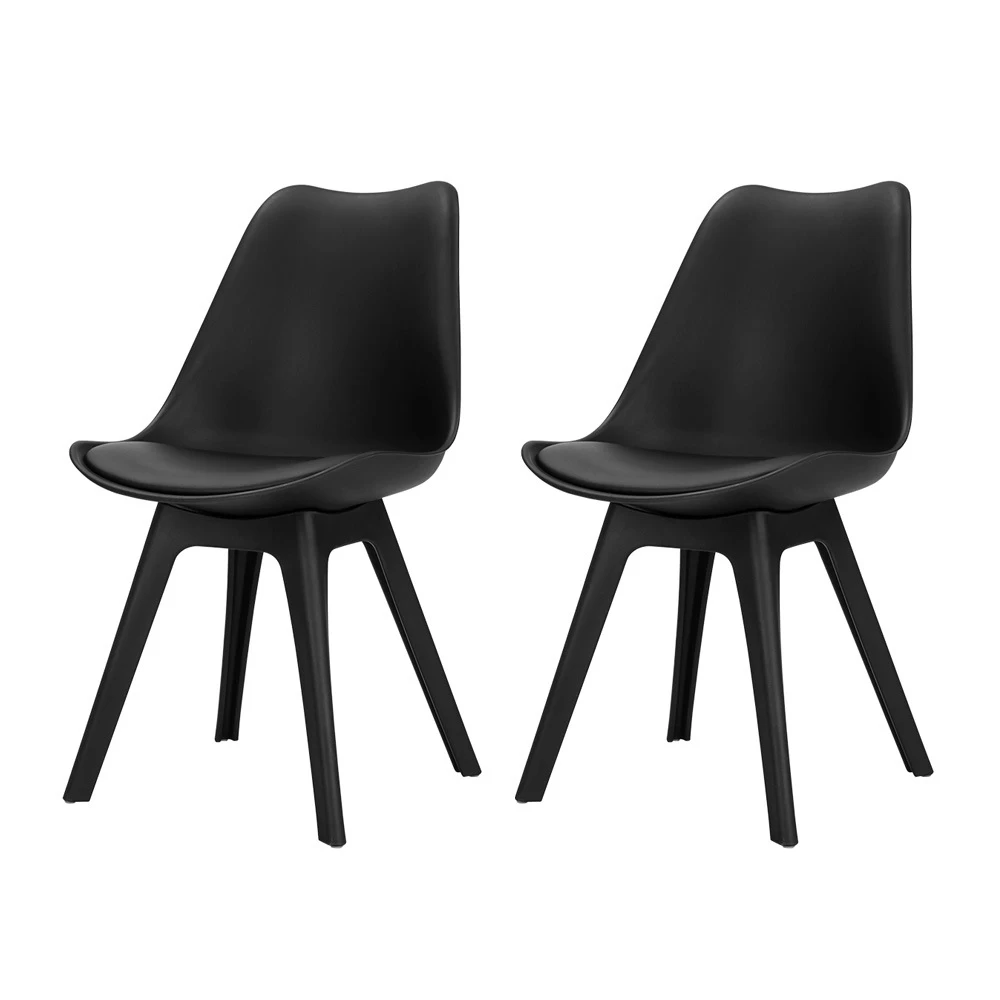 Artiss Dining Chairs Padded Kitchen Chairs Set Of 4 Replica Eames Chairs - Image 2