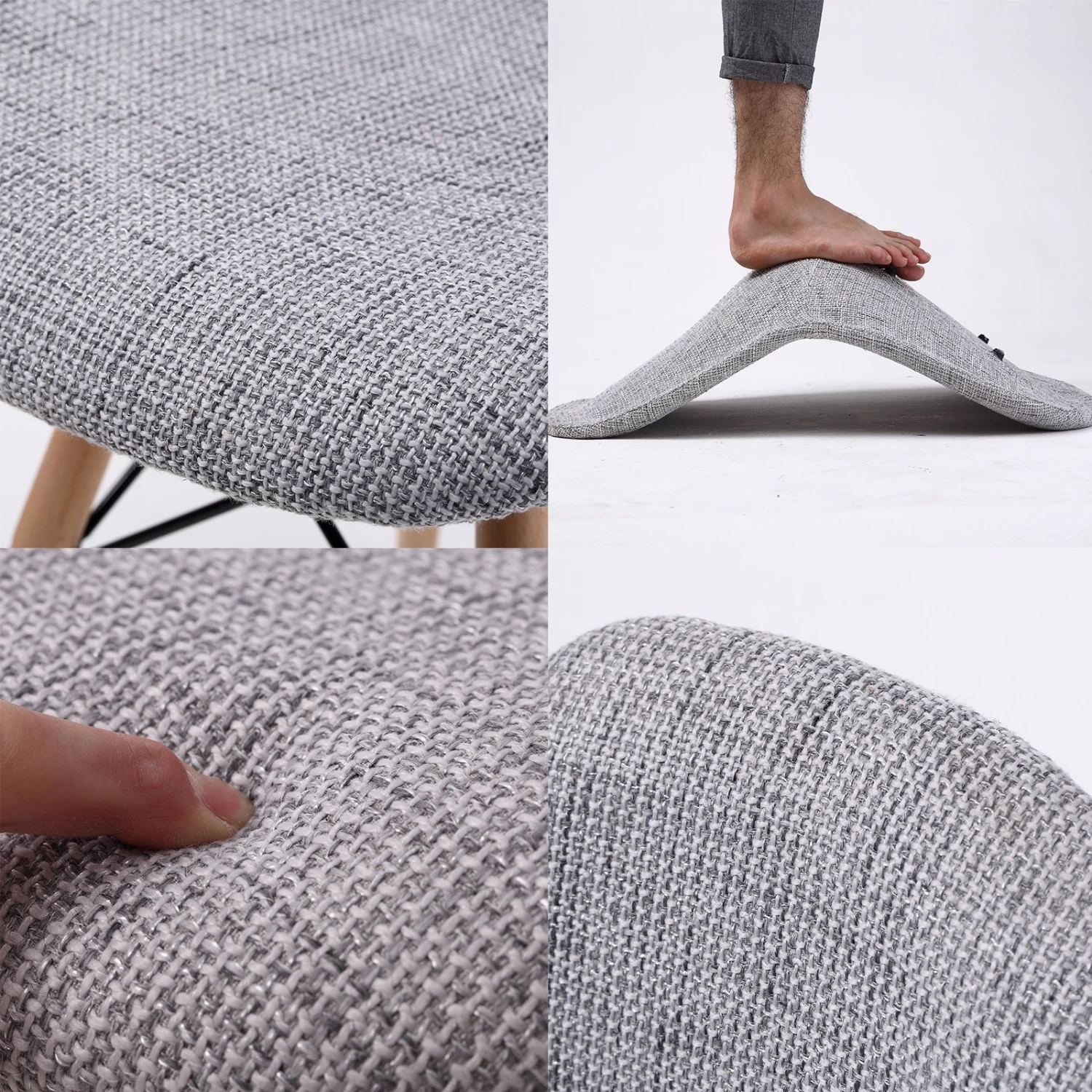 4X Retro Dining Cafe Chair DSW GREY - Image 5