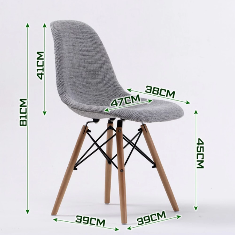 4X Retro Dining Cafe Chair DSW GREY - Image 9
