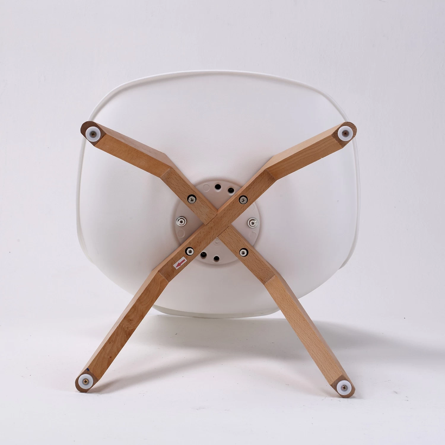 4X Retro Dining Cafe Chair Padded Seat WHITE - Image 6