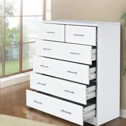 Artiss 6-Drawer Tallboy Chest Of Drawers Dresser Storage Cabinet White