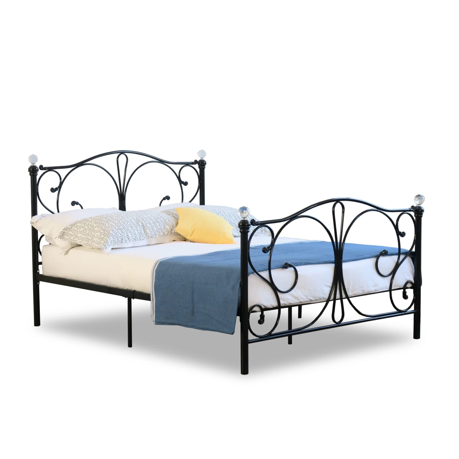 Rothesay Queen Size Metal Bed Frame In Black - Image 2