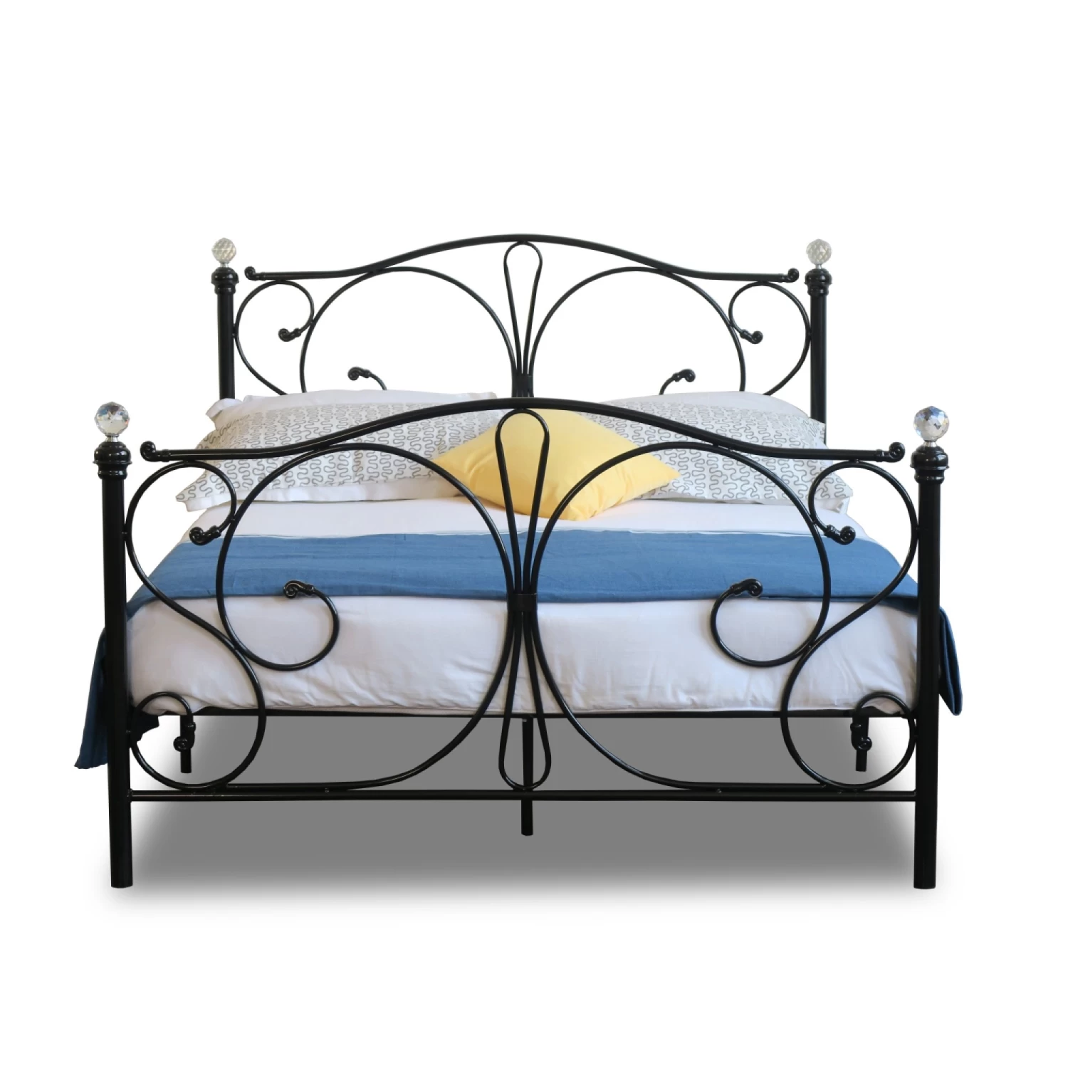 Rothesay Queen Size Metal Bed Frame In Black - Image 4