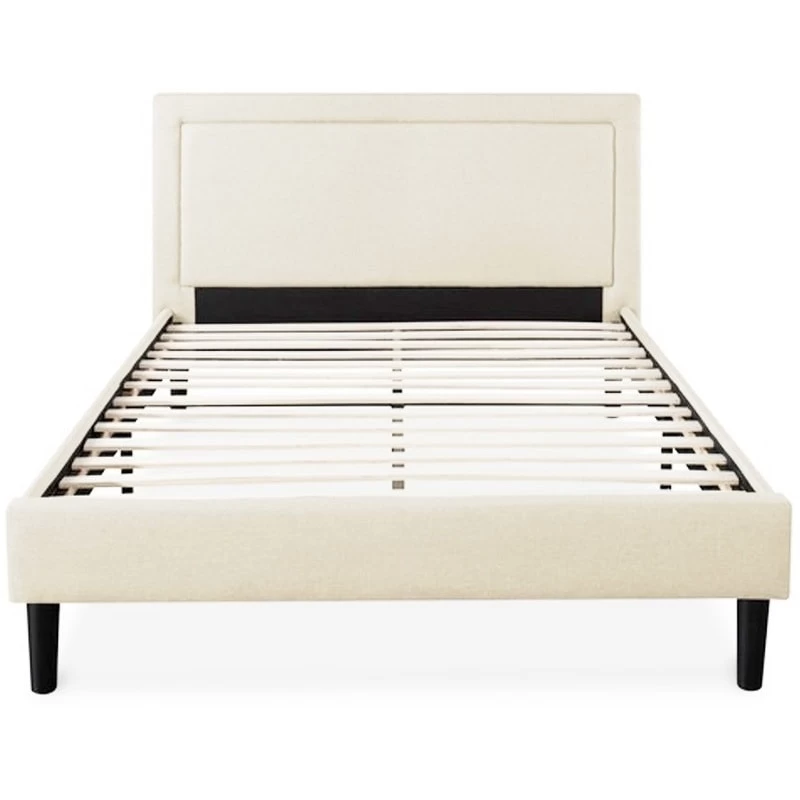 Portsmouth King Single Linen Fabric Bed Frame Beige