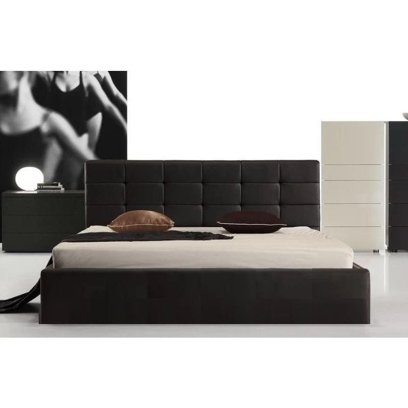 Fife King Single PU Leather Gas Lift Bed Frame In Black - Image 2