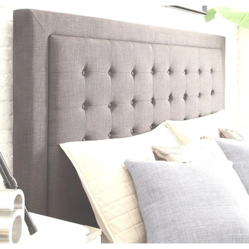 Gloucestershire Queen Size Linen Fabric Bed Frame In Grey - Image 3