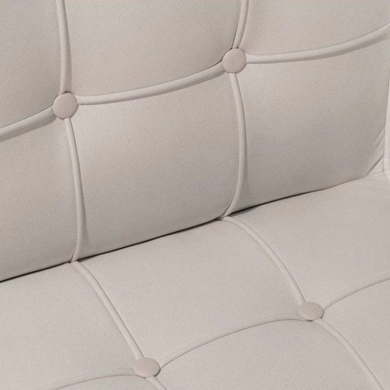 Pandora Modern Bonded Leather Dining Chair In White - Image 2