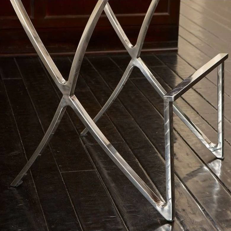 Pandora Bonded Leather & Steel Bar Stool In Black - Image 3