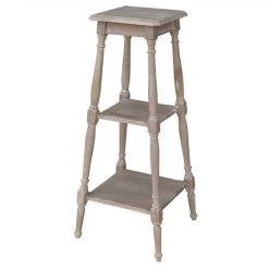 Cherilyn Whitewash Shelf Plant Stand Storage Unit