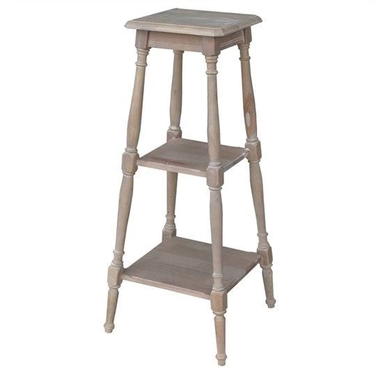 Cherilyn Whitewash Shelf Plant Stand Storage Unit