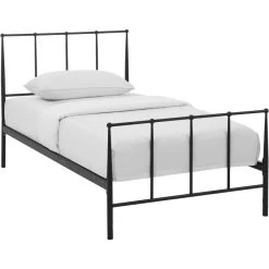 Wharton Double Size Metal Bed Frame In Black