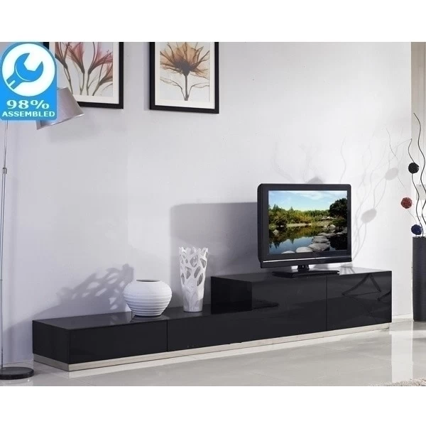Tetra Step Design TV Entertainment Unit Gloss Black - Image 2