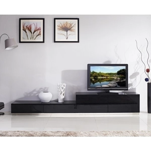 Tetra Step Design TV Entertainment Unit Gloss Black