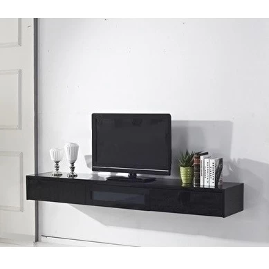 Expressia Floating TV Cabinet In Gloss Black 2m