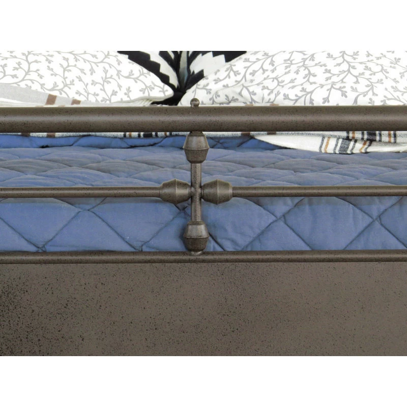 Westminster Double Size Metal Bed Frame In Rustic Brown - Image 2