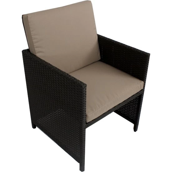 Centra 12 Seat PE Wicker Outdoor Dining Set - Black - Image 4