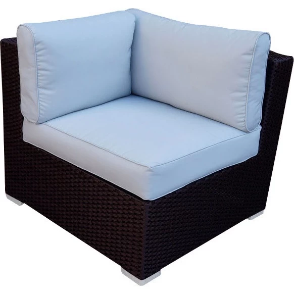 Majeston 6 Seat Modular Outdoor Lounge Set In Brown - Image 2