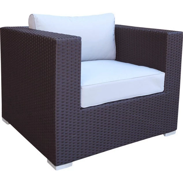 Modena 3 Piece PE Wicker Outdoor Lounge Set - Brown - Image 3