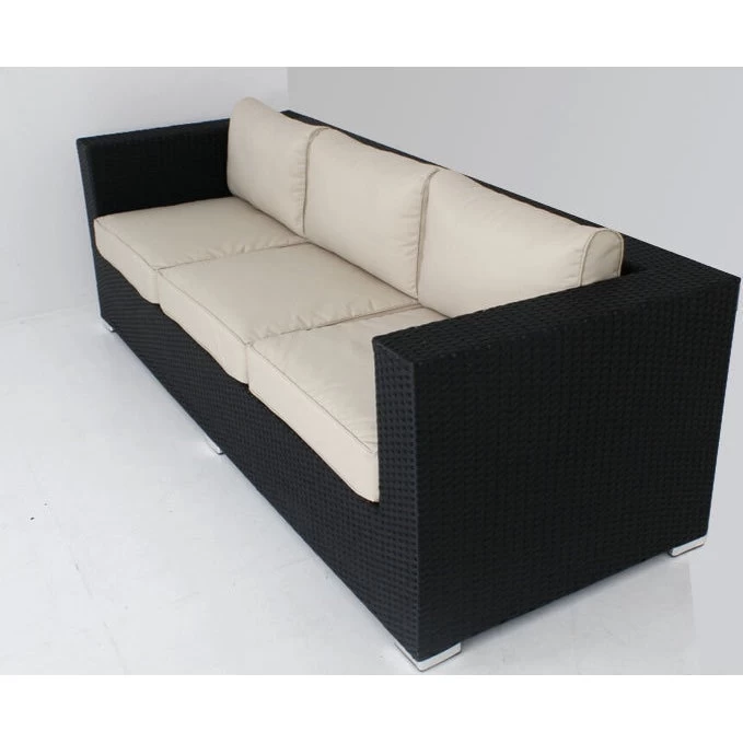 Brighton Balcony 5 Seat Outdoor Lounge Set In Black - Image 4