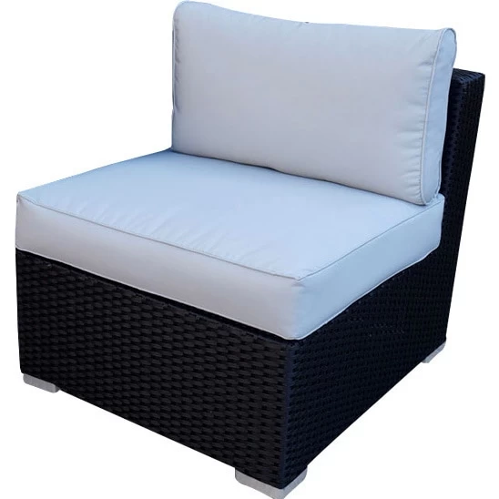 Ellana 5 Seat Corner Outdoor Lounge Set In Black - Image 3