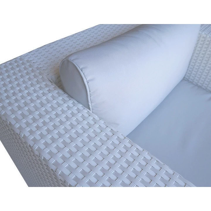 Endora 6 Seat Corner Outdoor Lounge Set In White - Image 2