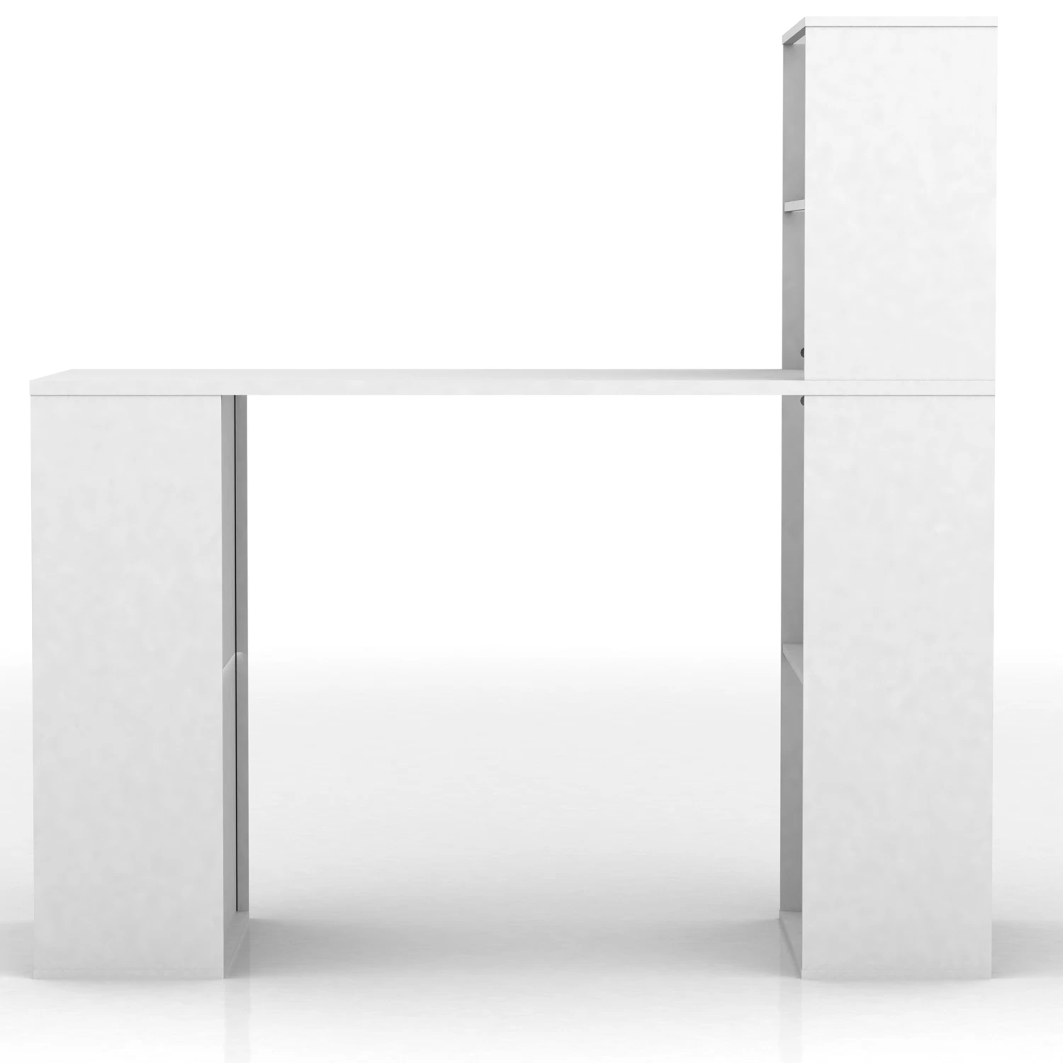 Baxter Multi Storage Office Desk W/ 6 Shelves White - Image 3