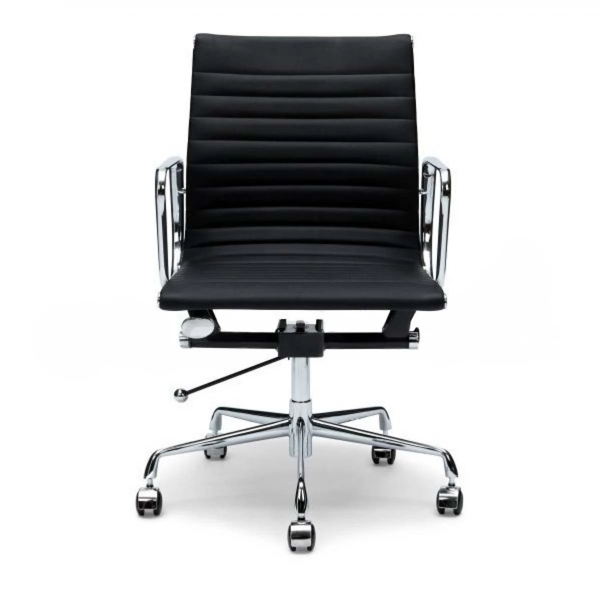 Floyd Low Back Office Chair - Black Leather - Image 3