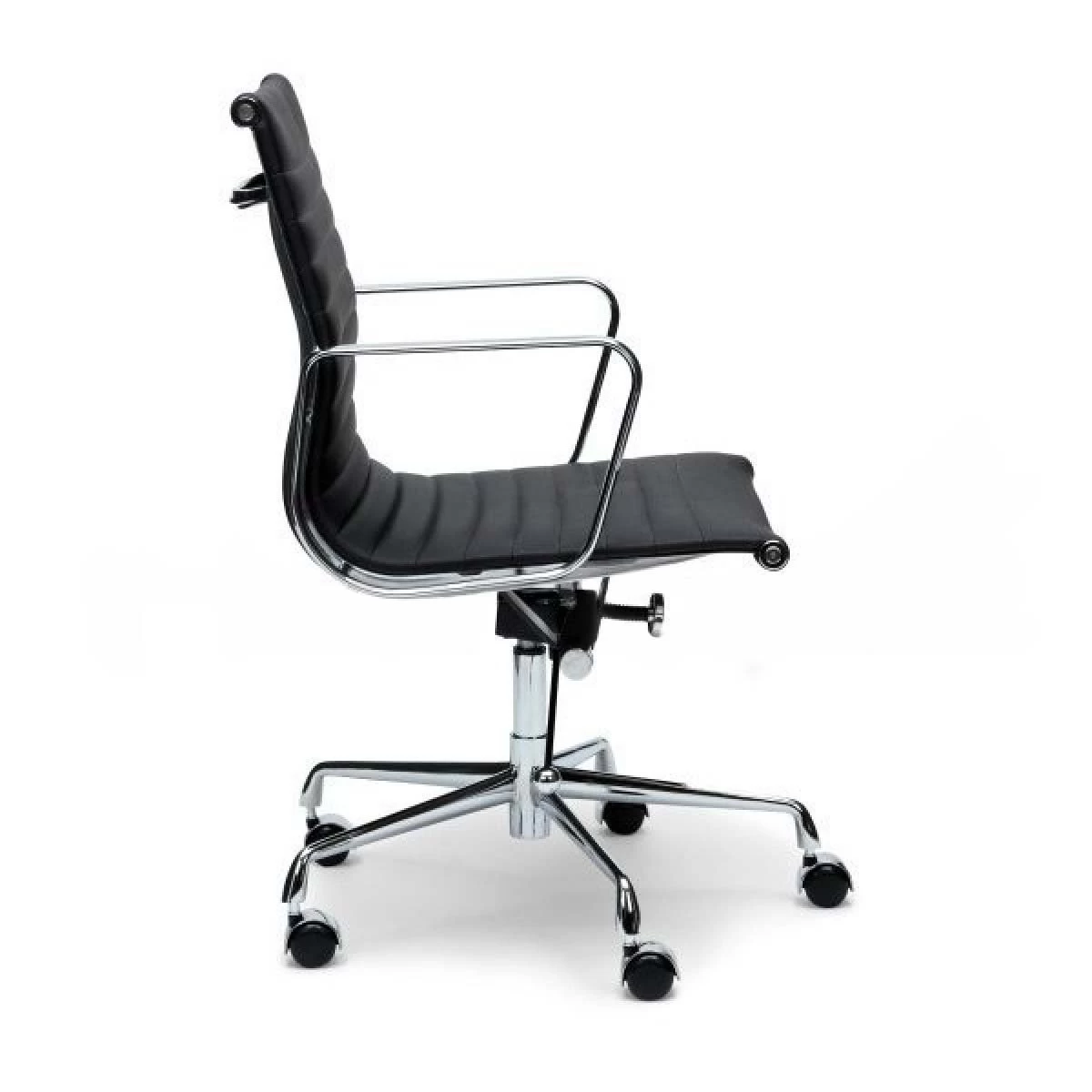 Floyd Low Back Office Chair - Black Leather - Image 4
