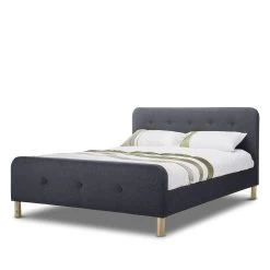 Brayden Dark Grey Fabric Double Size Bed Frame