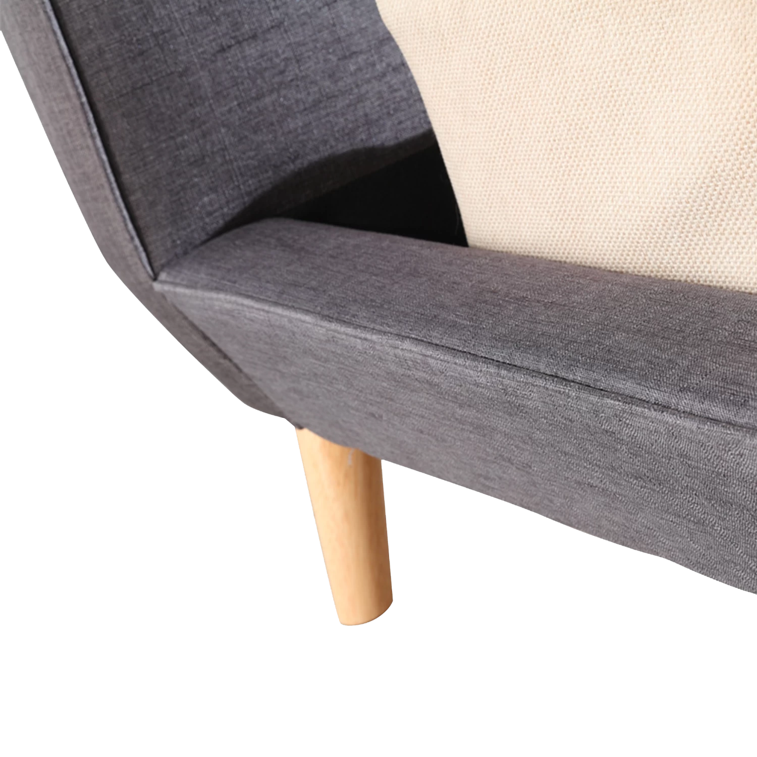 Queen Linen Fabric Deluxe Bed Frame Grey - Image 4