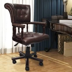 Swivel Office Chair Brown VidaXL