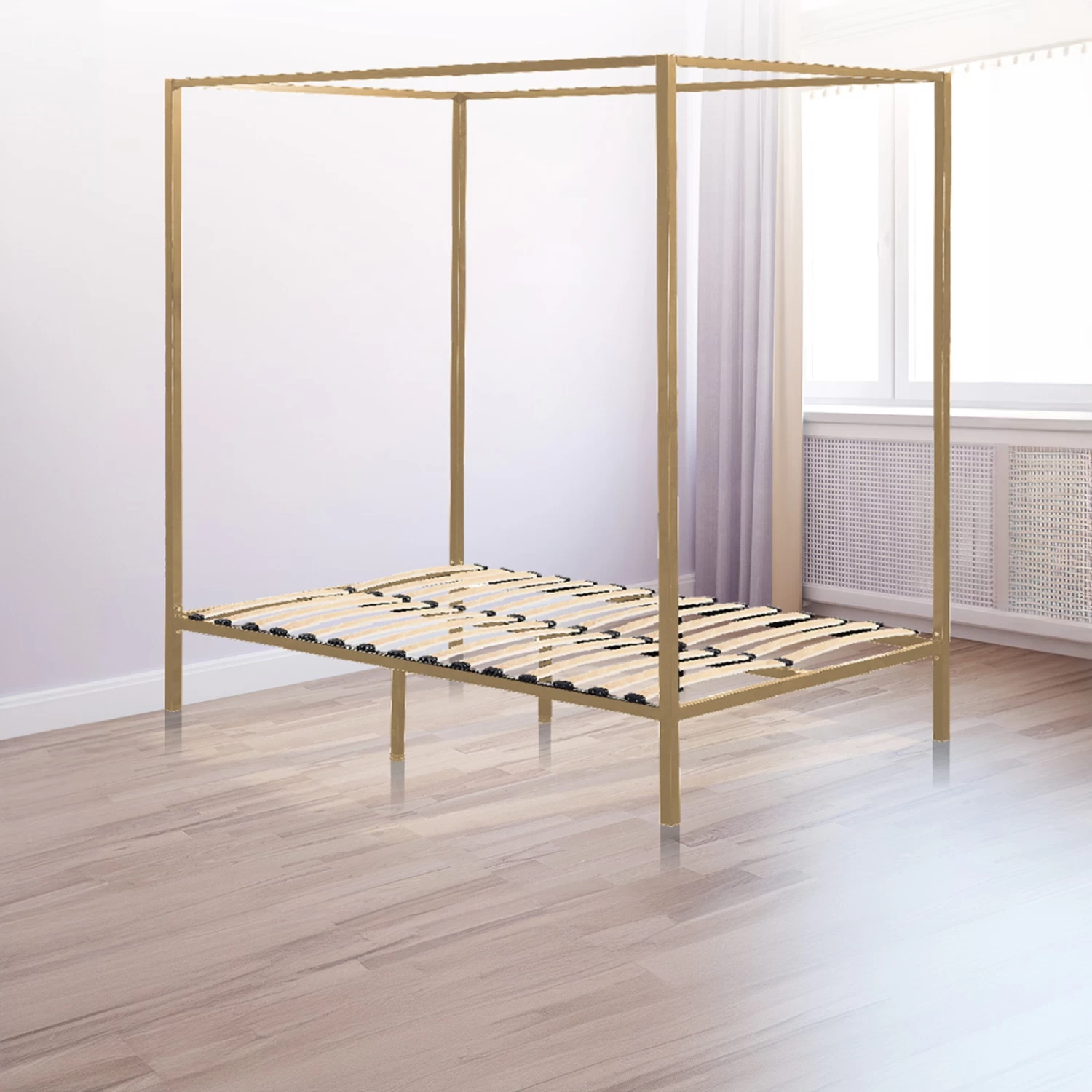 4 Four Poster Queen Bed Frame - Image 6