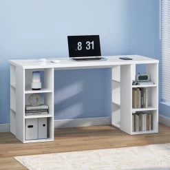 Artiss Computer Desk 3 Tier Storage Shelves White