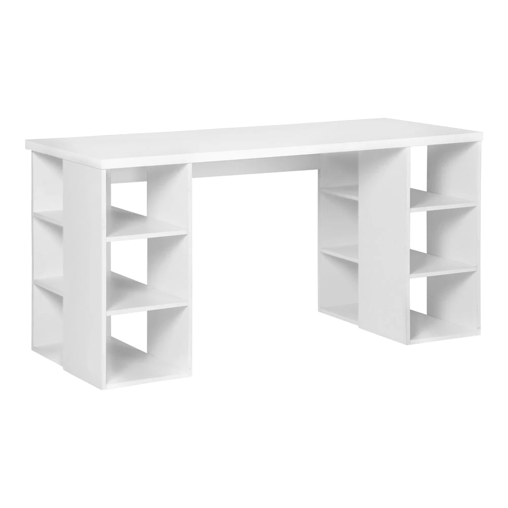 Artiss Computer Desk 3 Tier Storage Shelves White - Image 2