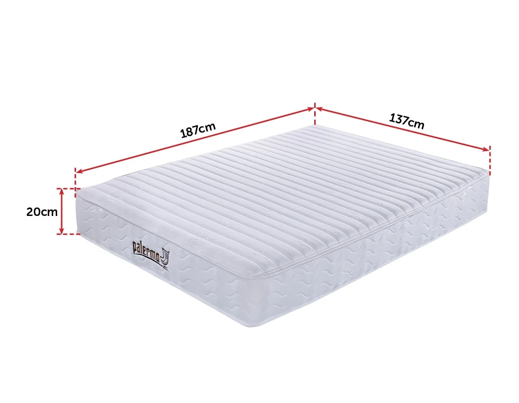 Palermo Contour 20cm Encased Coil Double Mattress CertiPUR-US Certified Foam - Image 6