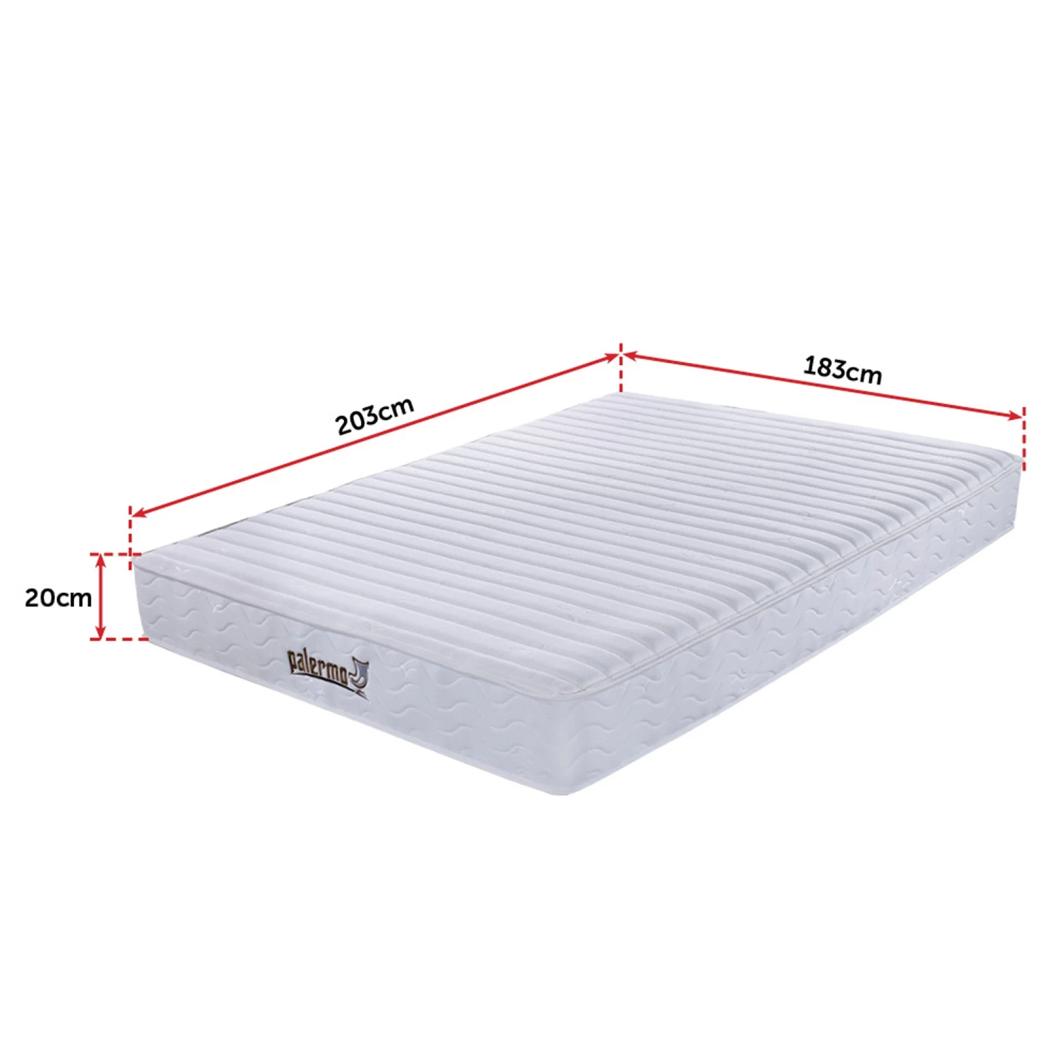Palermo Contour 20cm Encased Coil King Mattress CertiPUR-US Certified Foam - Image 7