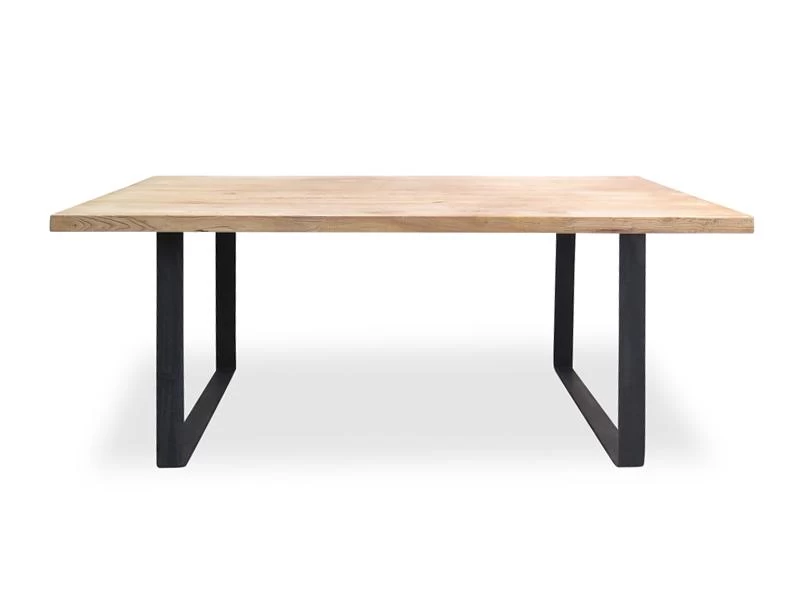 Dalton Reclaimed Elm Wood 1.5m Dining Table - Rustic Natural - Image 2