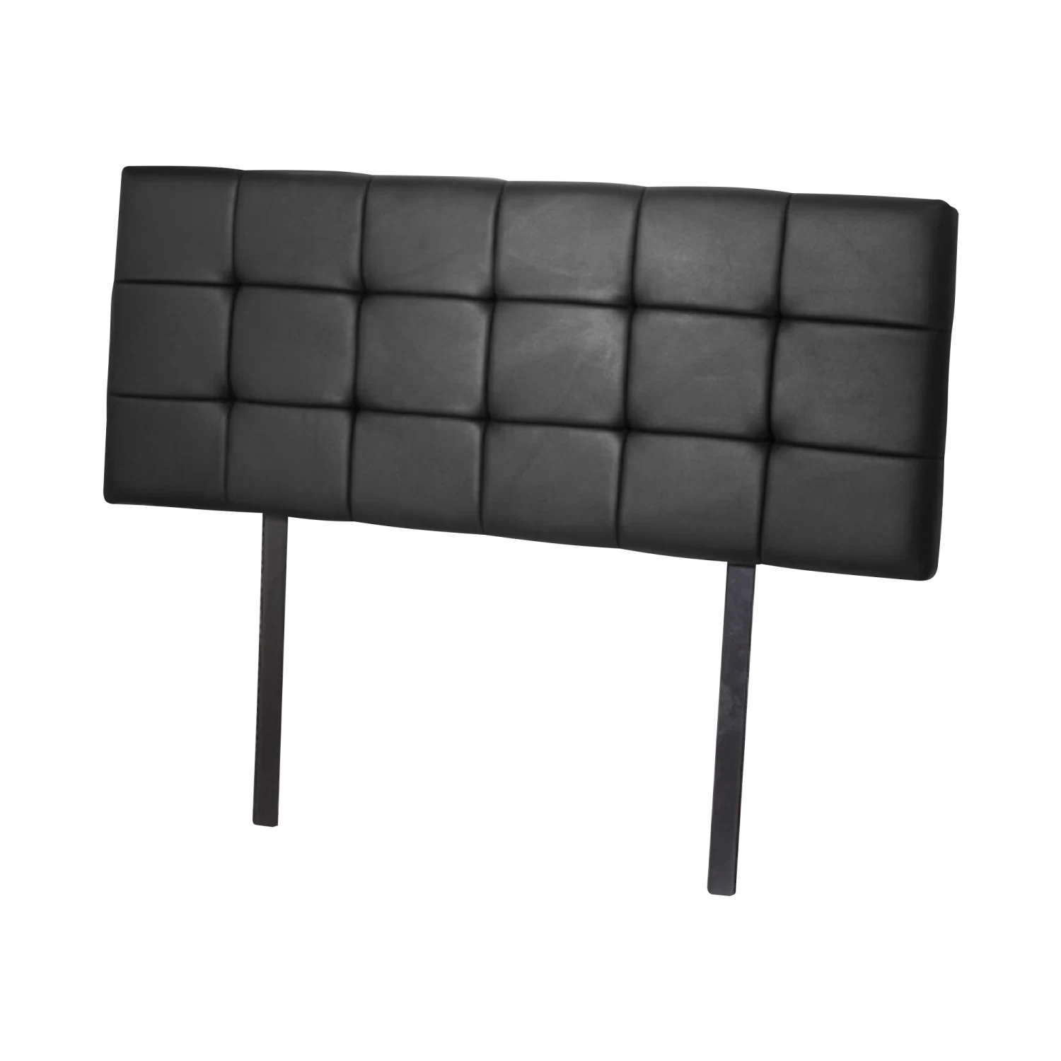 PU Leather Double Bed Deluxe Headboard Bedhead - Black