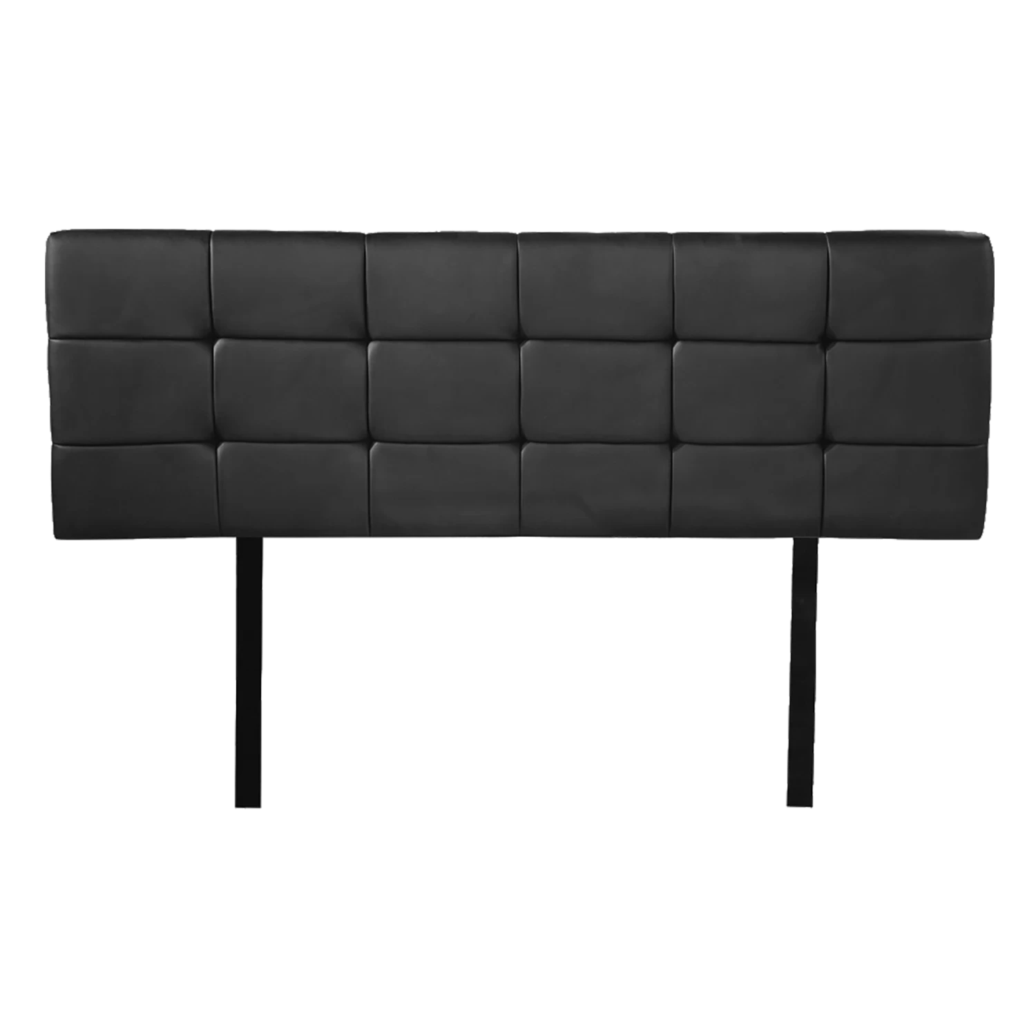 PU Leather Double Bed Deluxe Headboard Bedhead - Black - Image 4
