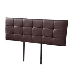 PU Leather King Bed Deluxe Headboard Bedhead - Brown