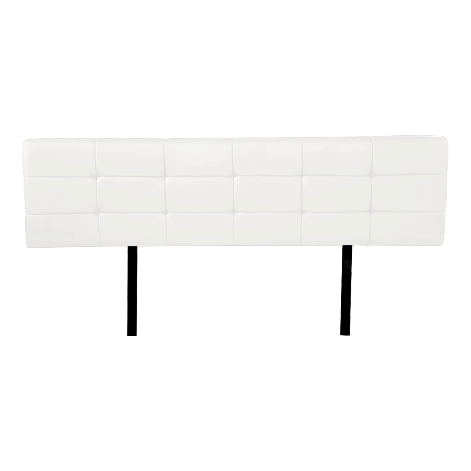PU Leather King Bed Deluxe Headboard Bedhead - White - Image 3