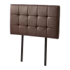 PU Leather Single Bed Deluxe Headboard Bedhead - Brown