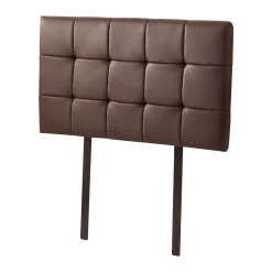 PU Leather Single Bed Deluxe Headboard Bedhead - Brown